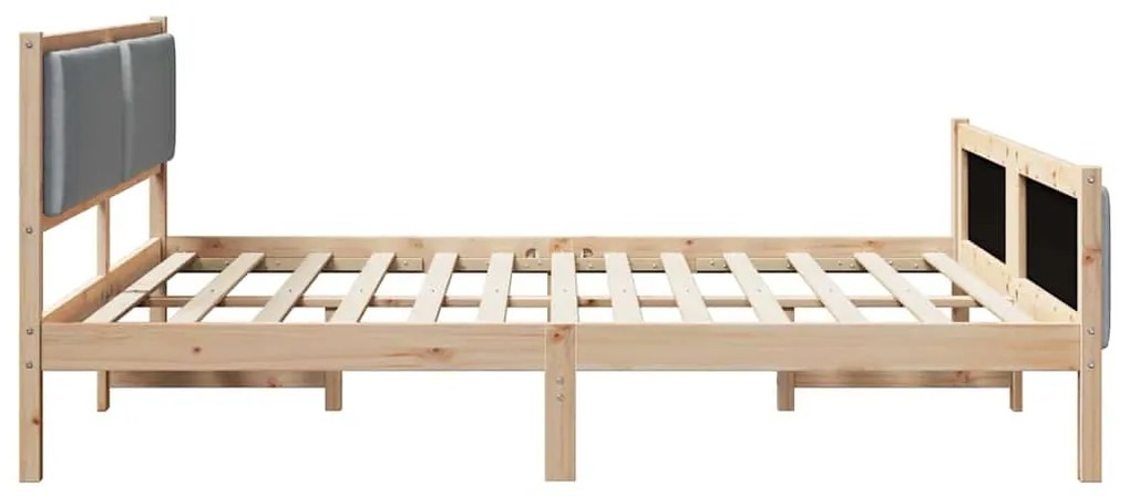 vidaXL Σκελετός Κρεβατιού με κεφαλάρι Ανοιχτό γκρι 200 x 200 cm ύφασμα