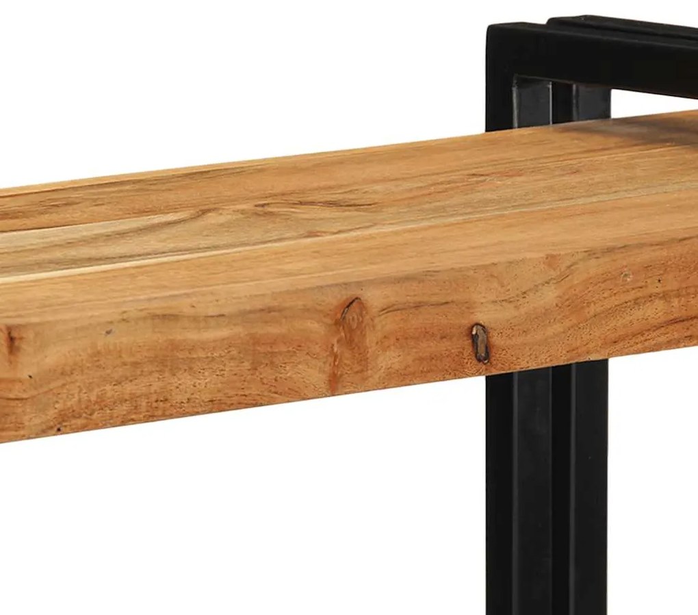 Ράφι τοίχου 90x33x45 cm μασίφ ξύλο ακακίας - Καφέ