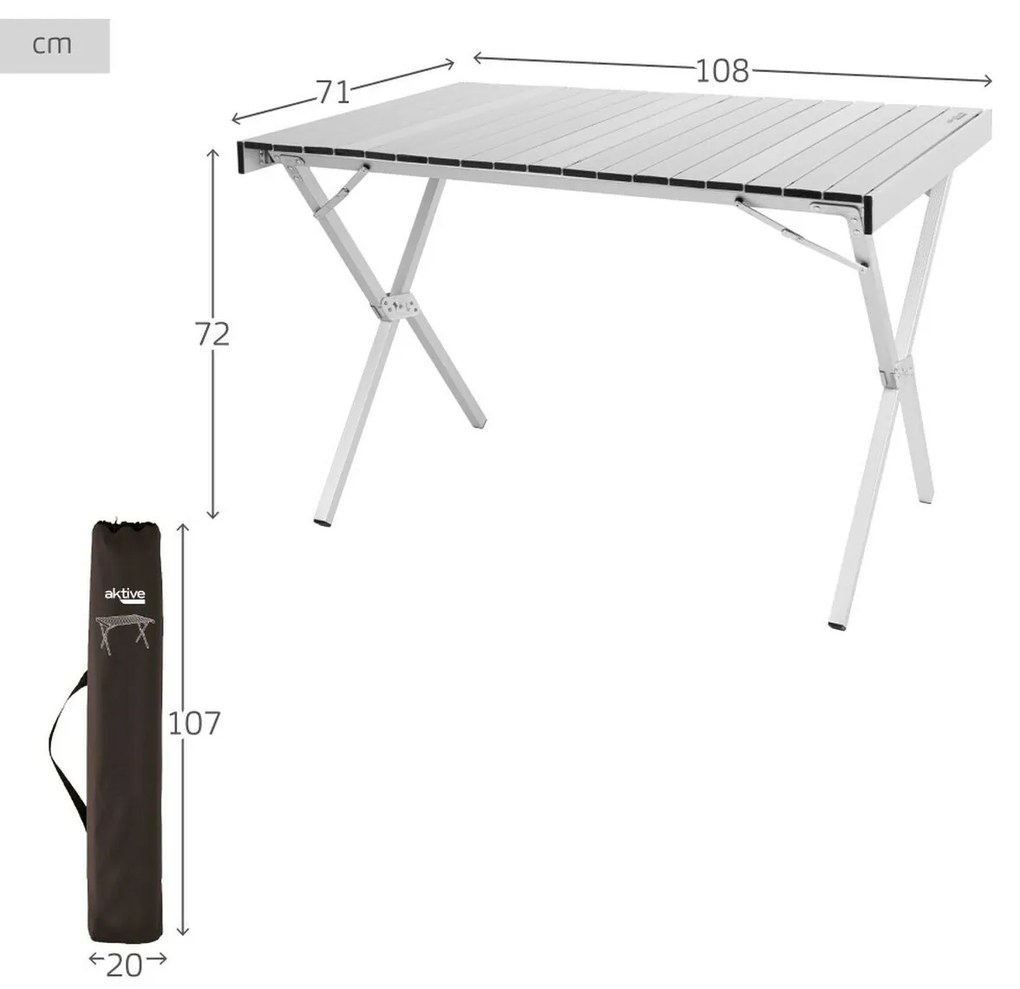 Πτυσσομενο τραπεζακι Aktive 108 x 72 x 71 cm (x2)
