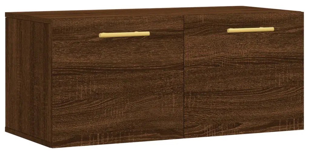 vidaXL Ντουλάπι Τοίχου Καφέ Δρυς 80x36,5x35 εκ. Επεξεργασμένο Ξύλο