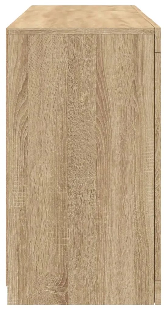 vidaXL Μπουφές με LED Sonoma Δρυς 123 x 37 x 67 εκ.