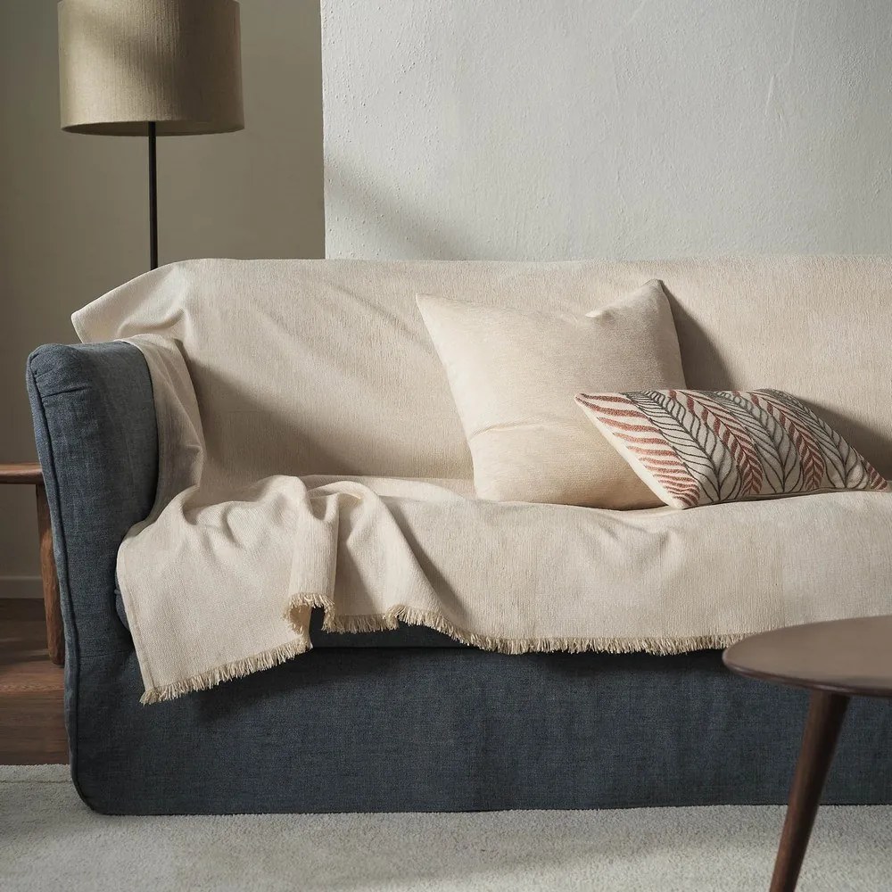 Ριχτάρι Zephyr 146/05 Ecru Gofis Home Τριθέσιο 180x310cm Βαμβάκι-Πολυέστερ