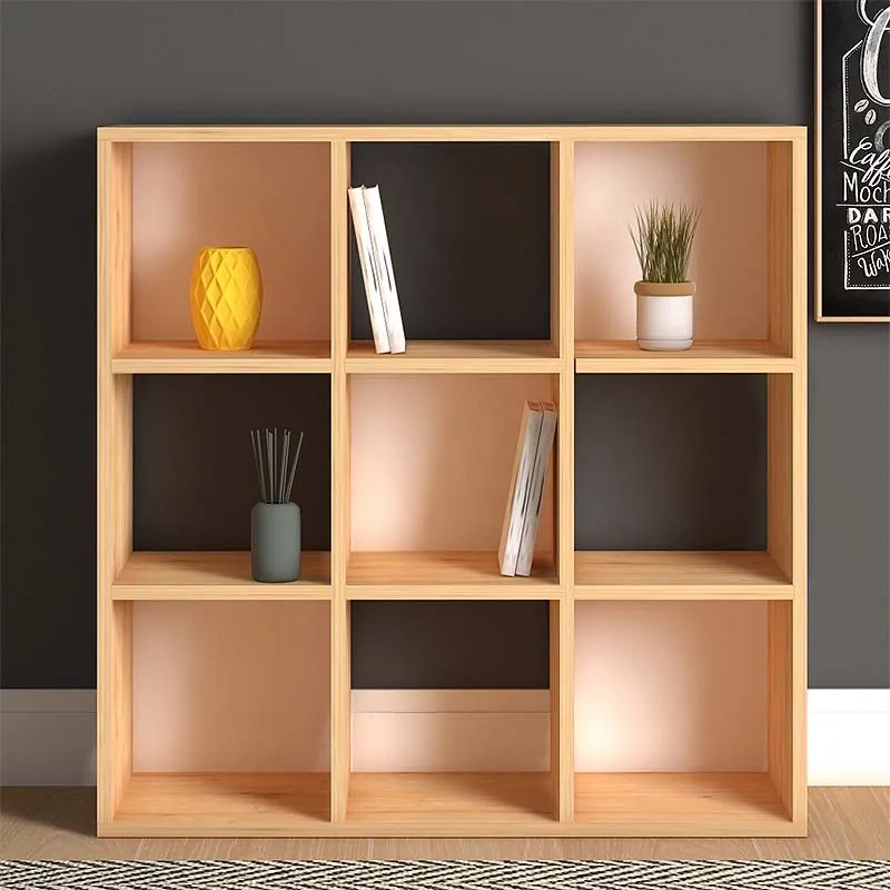 Βιβλιοθήκη Cube Megapap από μελαμίνη χρώμα oak 90x30x90εκ. - GP022-0035,3 - GP022-0035,3