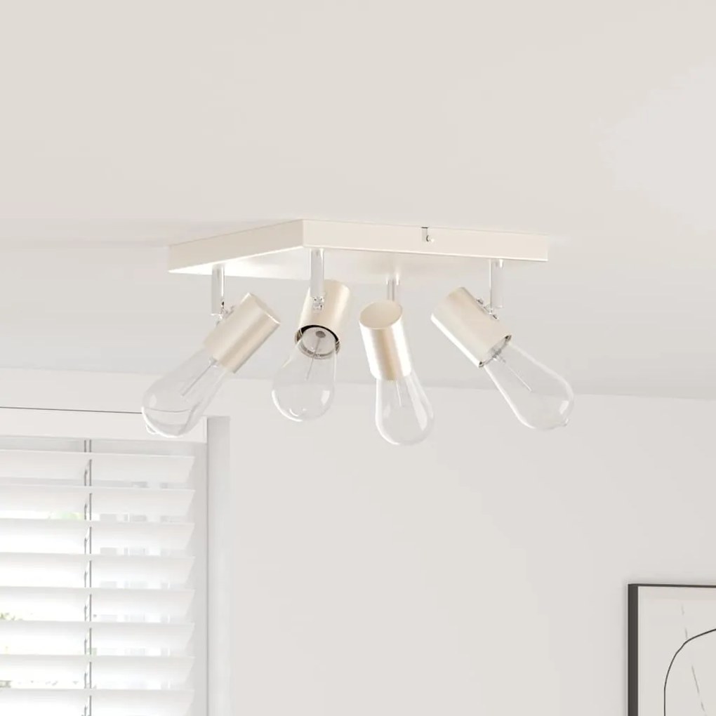 Σποτ οροφής με προβολείς Νίκελ 26,5 x 26 x 11,5 εκ Μέταλλο