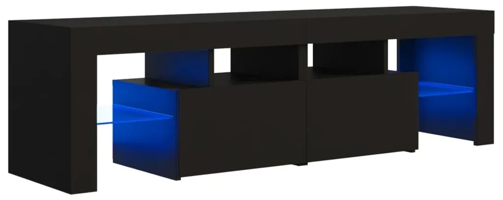 Έπιπλο Τηλεόρασης με LED Μαύρο 140 x 36,5 x 40 εκ. 804365