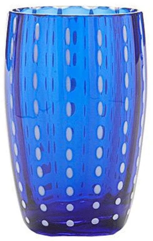 Ποτήρι Νερού Perle PR00107 320ml Blue Zafferano Γυαλί