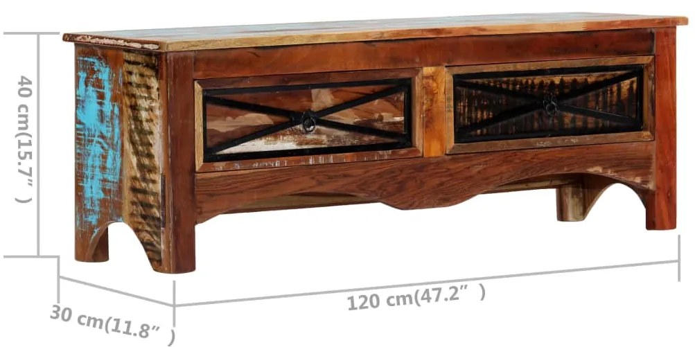 ΈΠΙΠΛΟ ΤΗΛΕΟΡΑΣΗΣ 120 X 30 X 40 ΕΚ. ΑΠΟ ΜΑΣΙΦ ΑΝΑΚΥΚΛΩΜΕΝΟ ΞΥΛΟ 247855