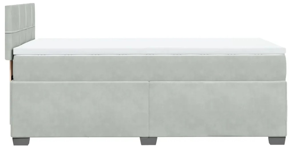 ΚΡΕΒΑΤΙ BOXSPRING ΜΕ ΣΤΡΩΜΑ ΑΝΟΙΧΤΟ ΓΚΡΙ 90X190 ΕΚ. ΒΕΛΟΥΔΙΝΟ 3286198