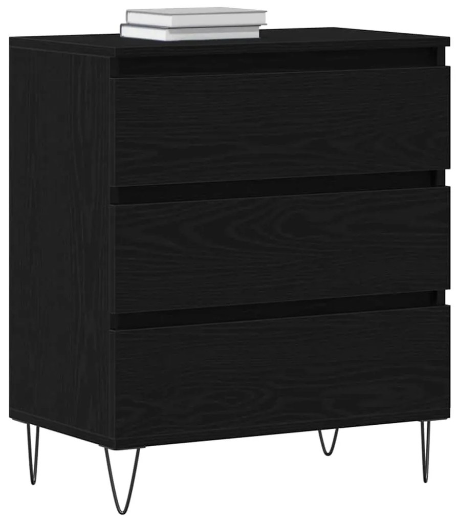 vidaXL Πλαϊνό γραφείο Μαύρη δρυς 60 x 35 x 70 cm Επεξεργασμένο ξύλο