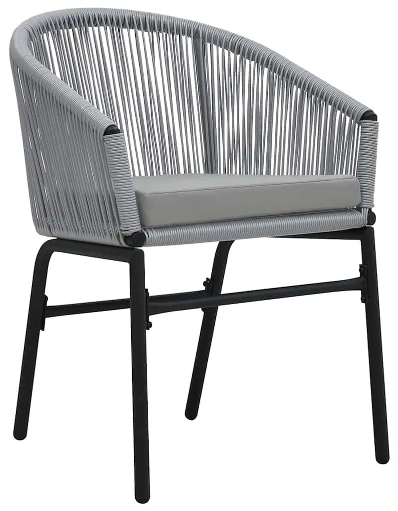 vidaXL Σέτ φαγητού για κήπο 7 pcs Ανθρακί Χάλυβας με επίστρωση πούδρας