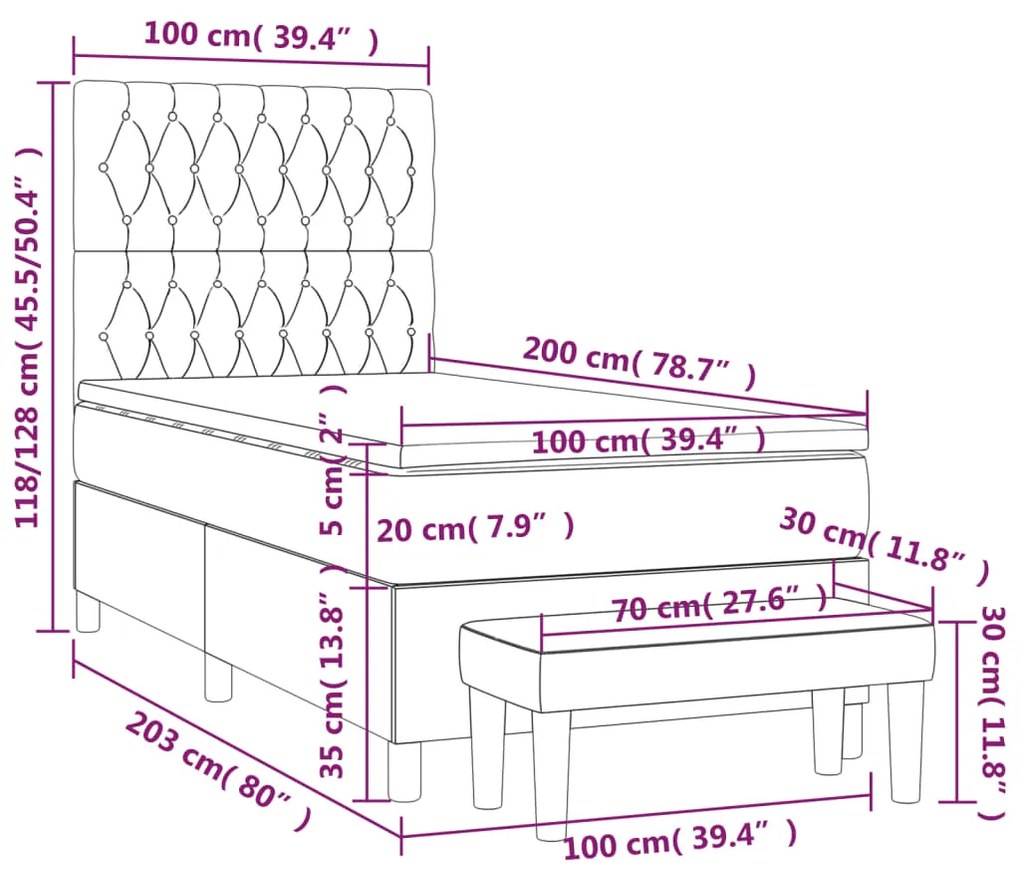 ΚΡΕΒΑΤΙ BOXSPRING ΜΕ ΣΤΡΩΜΑ ΣΚΟΥΡΟ ΠΡΑΣΙΝΟ 100X200ΕΚ. ΒΕΛΟΥΔΙΝΟ 3138010