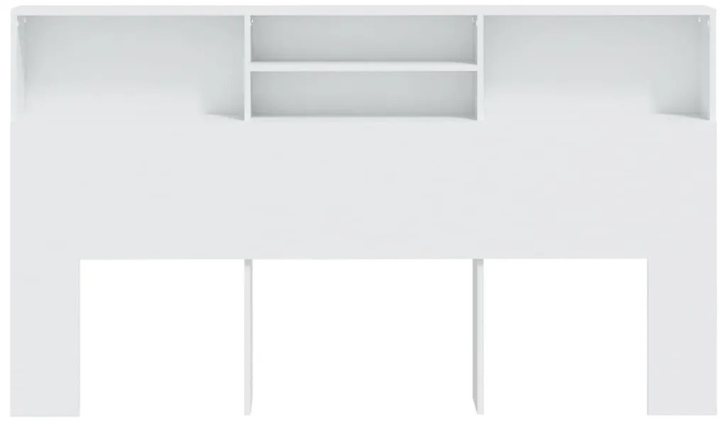vidaXL Κεφαλάρι Με Αποθηκευτικό Χώρο Λευκό 180 x 19 x 103,5 εκ.