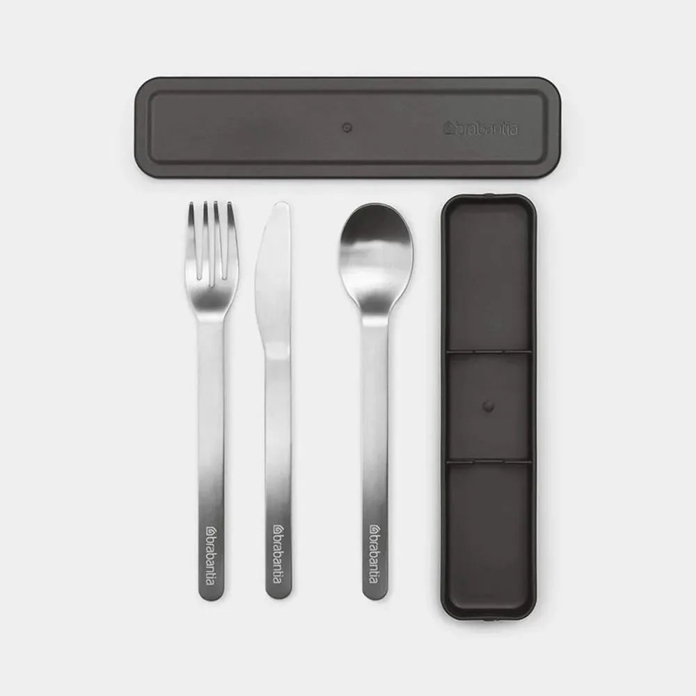 Μαχαιροπίρουνα Σε Θήκη Make &amp; Take (Σετ 3Τμχ) 081.2066/41 Inox Brabantia 3 τμχ Stainless Steel