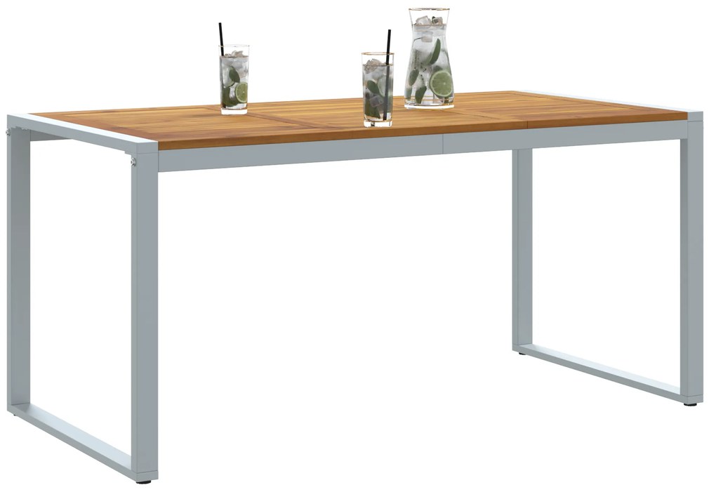 vidaXL Τραπέζι Κήπου για Φαγητό Γκρι 160 x 80 x 75 cm