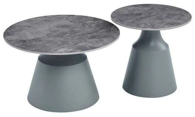Βοηθητικό Τραπεζάκι Home ESPRIT Γκρι 70 x 70 x 43 cm 70 x 70 x 1 cm