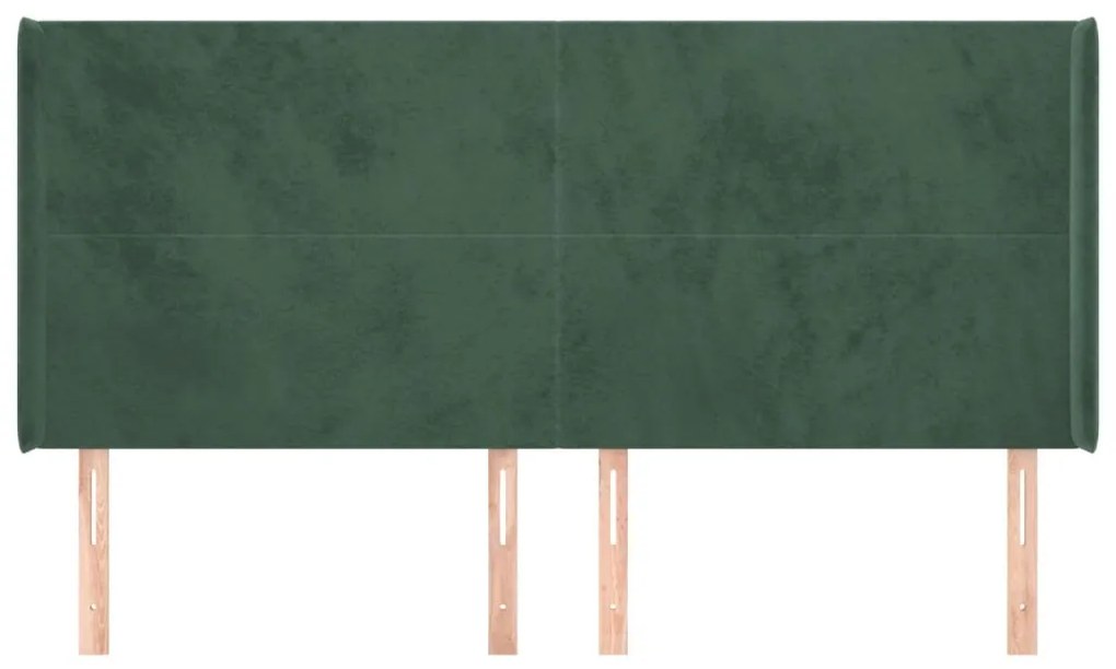 vidaXL Κεφαλάρι με Πτερύγια Πράσινο 183x16x118/128 εκ. Βελούδινο