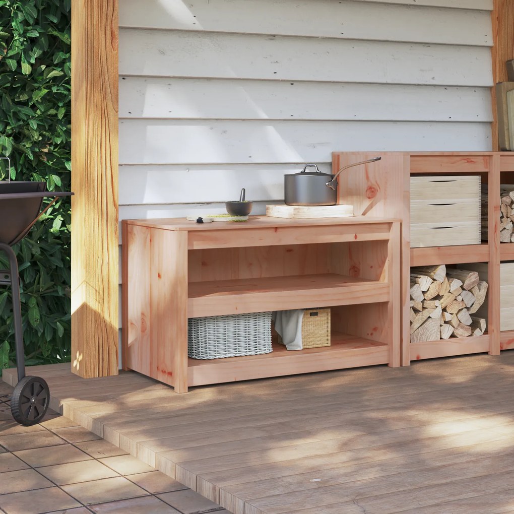 vidaXL Ντουλάπα Κουζίνας Καφέ 106 x 55 x 64 cm Μασίφ ξύλο πεύκου