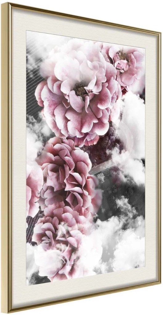 Αφίσα - Divine Flowers - 30x45 - Χρυσό - Με πασπαρτού