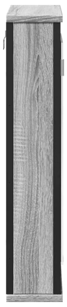 vidaXL Καθρέφτης Μπάνιου Ντουλάπι Γκρι Sonoma 42x12x60 εκ Επεξ. Ξύλο