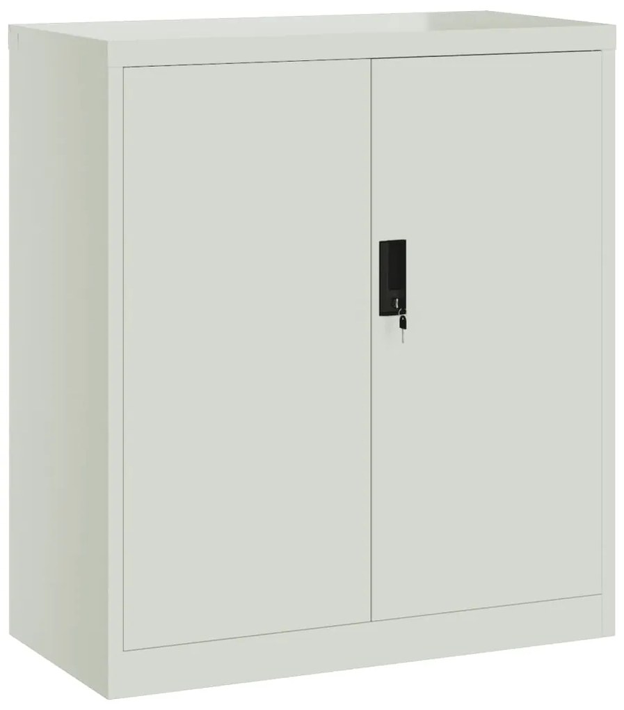 vidaXL Αρχειοθήκη Ανοιχτό Γκρι 79 x 40 x 90 εκ. από Ατσάλι