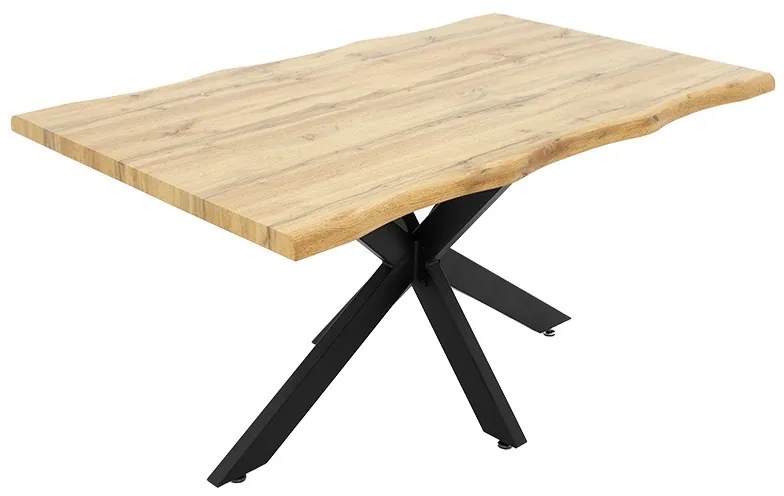 Tραπέζι Gilman pakoworld MDF sonoma-μαύρο 150x90x75εκ (1 τεμάχια)