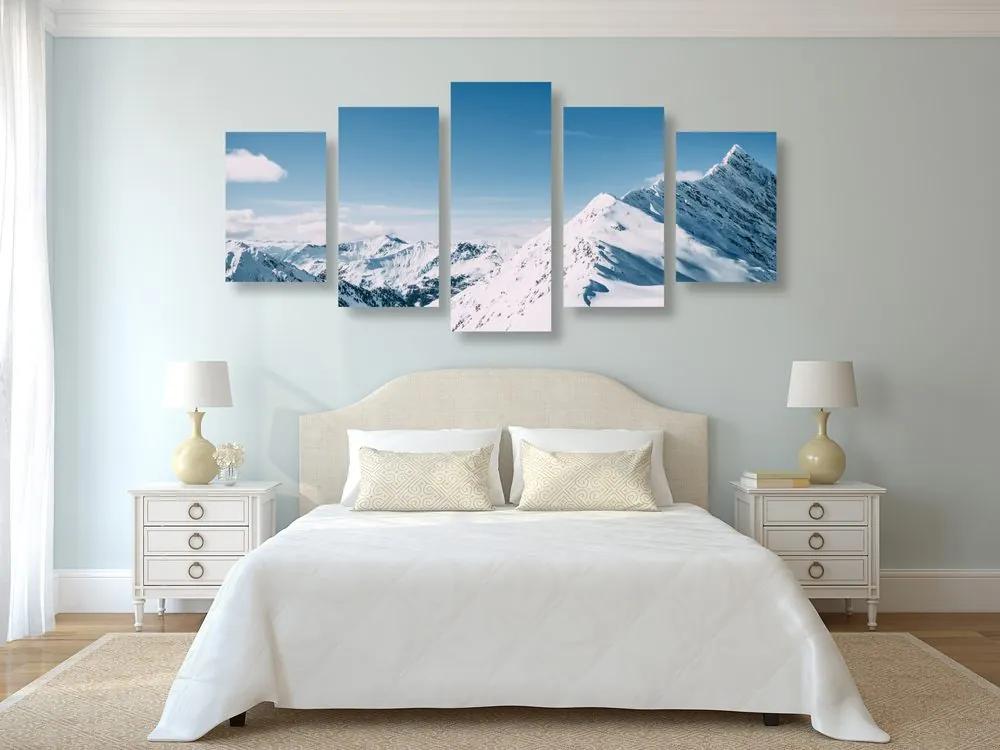 Εικόνα 5 μερών μιας χιονισμένης οροσειράς - 200x100