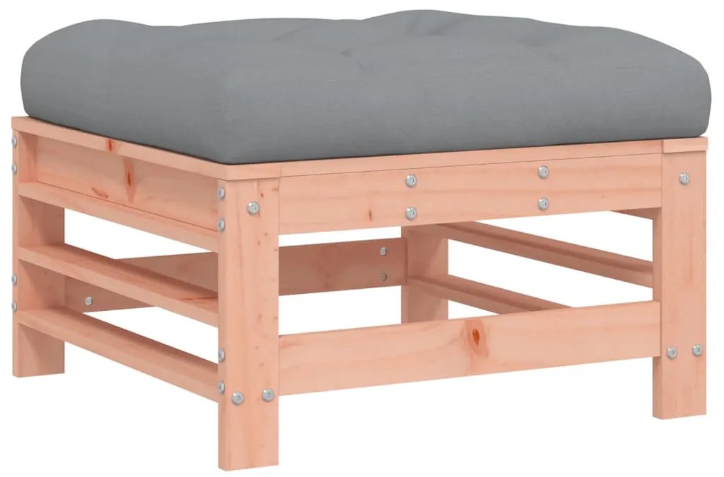 vidaXL Υποπόδιο Κήπου με Μαξιλάρι από Μασίφ Ξύλο Ψευδοτσούγκας