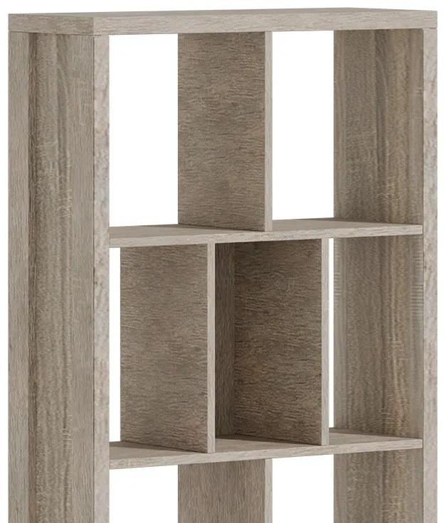 Βιβλιοθήκη Dividre pakoworld sonoma oak μελαμίνης 80x30x181εκ