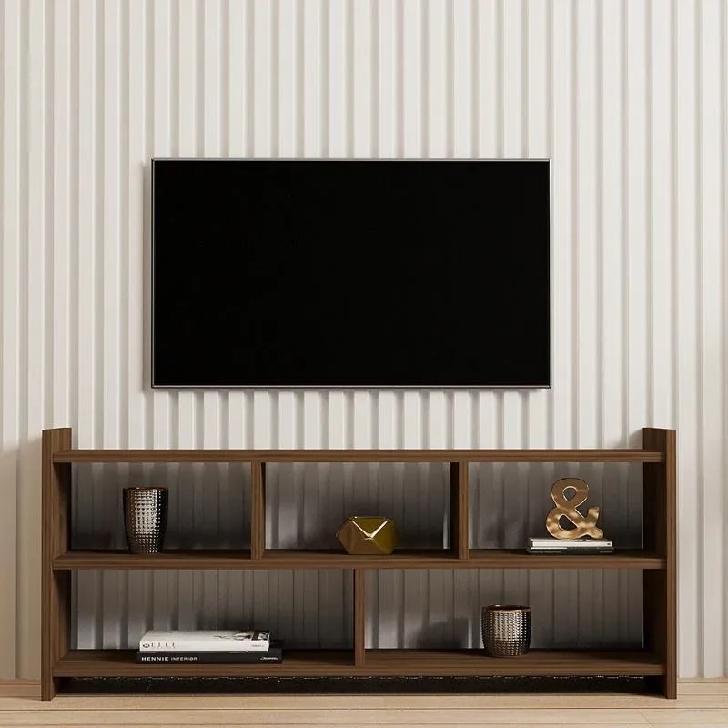 Έπιπλο τηλεόρασης Kapri καρυδί 120x28x55 εκ. 120x28x55 εκ.