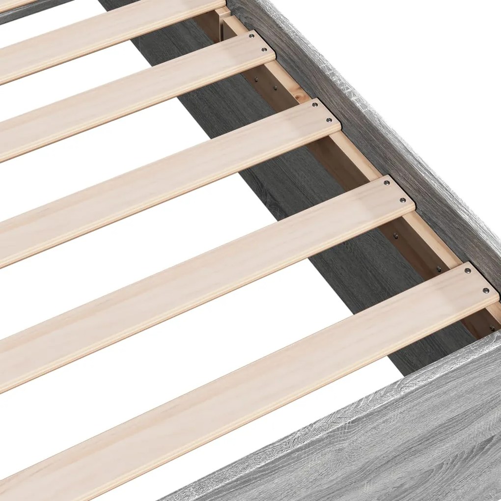 vidaXL Πλαίσιο Κρεβατιού Γκρι Sonoma 120 x 190 εκ. Επεξεργασμένο Ξύλο