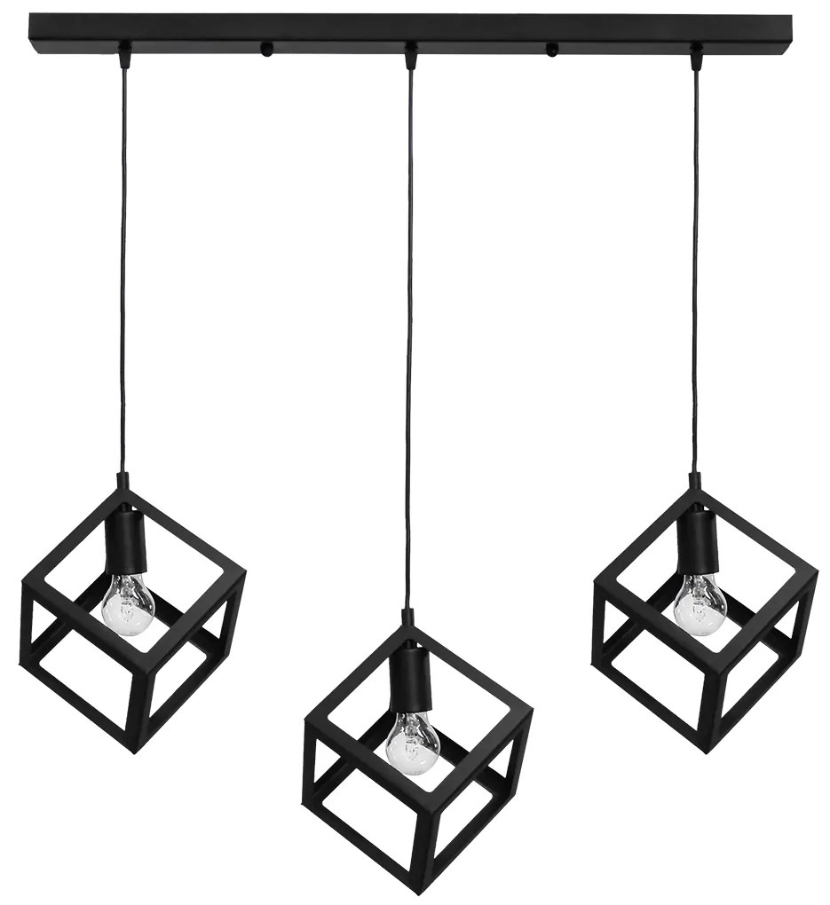 Φωτιστικό Οροφής Τρίφωτο Heronia Kyvos 34-0055 Black