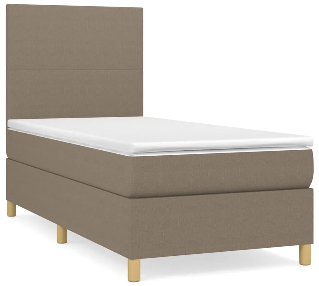 ΚΡΕΒΑΤΙ BOXSPRING ΜΕ ΣΤΡΩΜΑ TAUPE 90X190 ΕΚ.ΥΦΑΣΜΑΤΙΝΟ 3142141