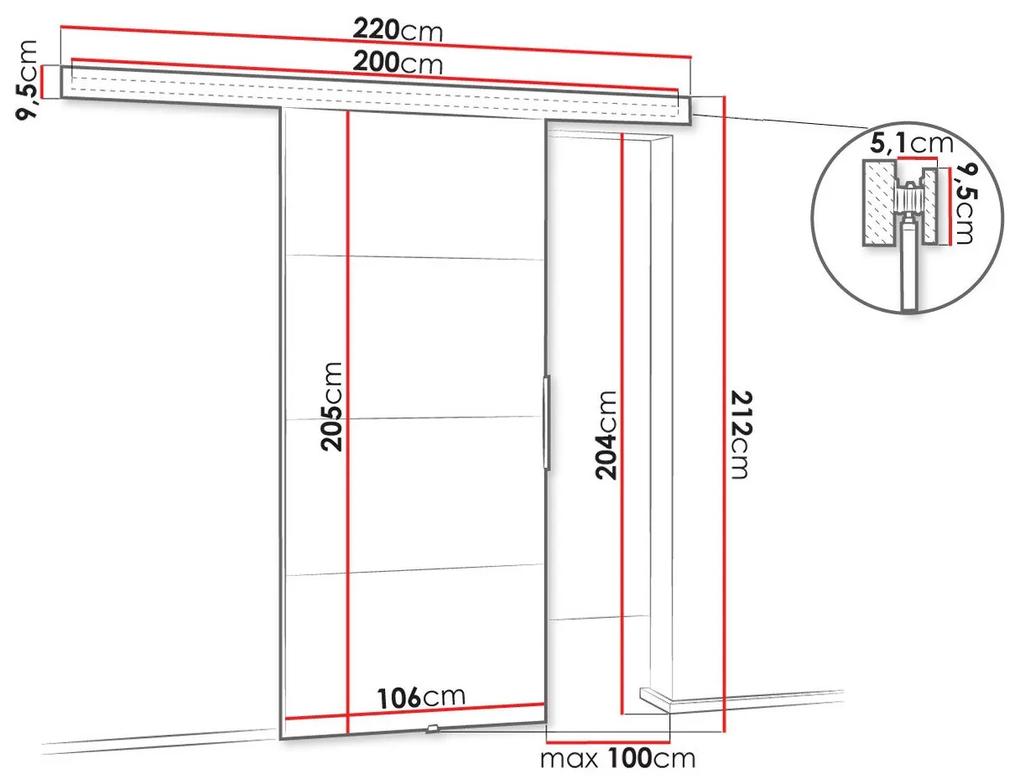 Συρόμενες πόρτες Dover 146, 28 kg, Άσπρο, Πλαστικοποιημένη μοριοσανίδα, Αλουμίνιο | Epipla1.gr