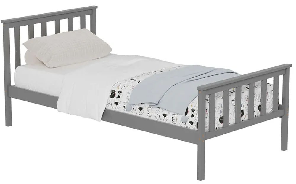 Κρεβάτι Παιδικό Gimly (Για Στρώμα 190x90cm) HM675.05 98x198x82cm Grey Single