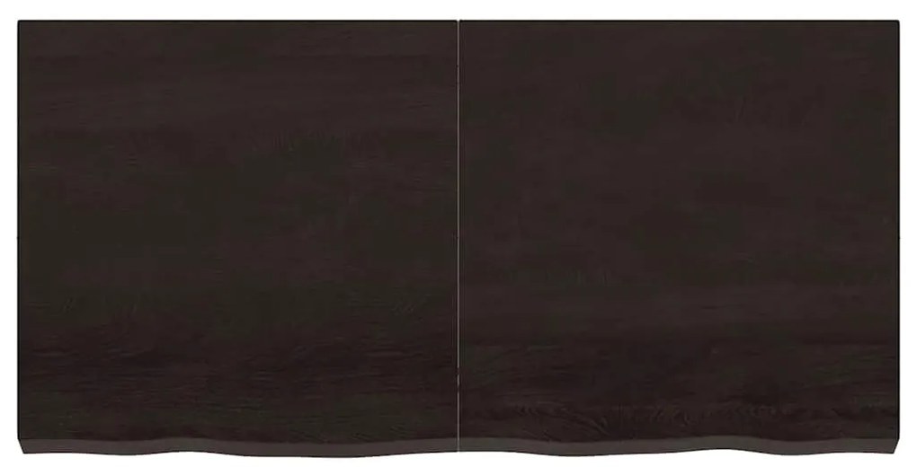 vidaXL Επιφάνεια Τραπεζιού Σκούρο Καφέ 120x60x(2-6)εκ Επεξ. Μασίφ Δρυς
