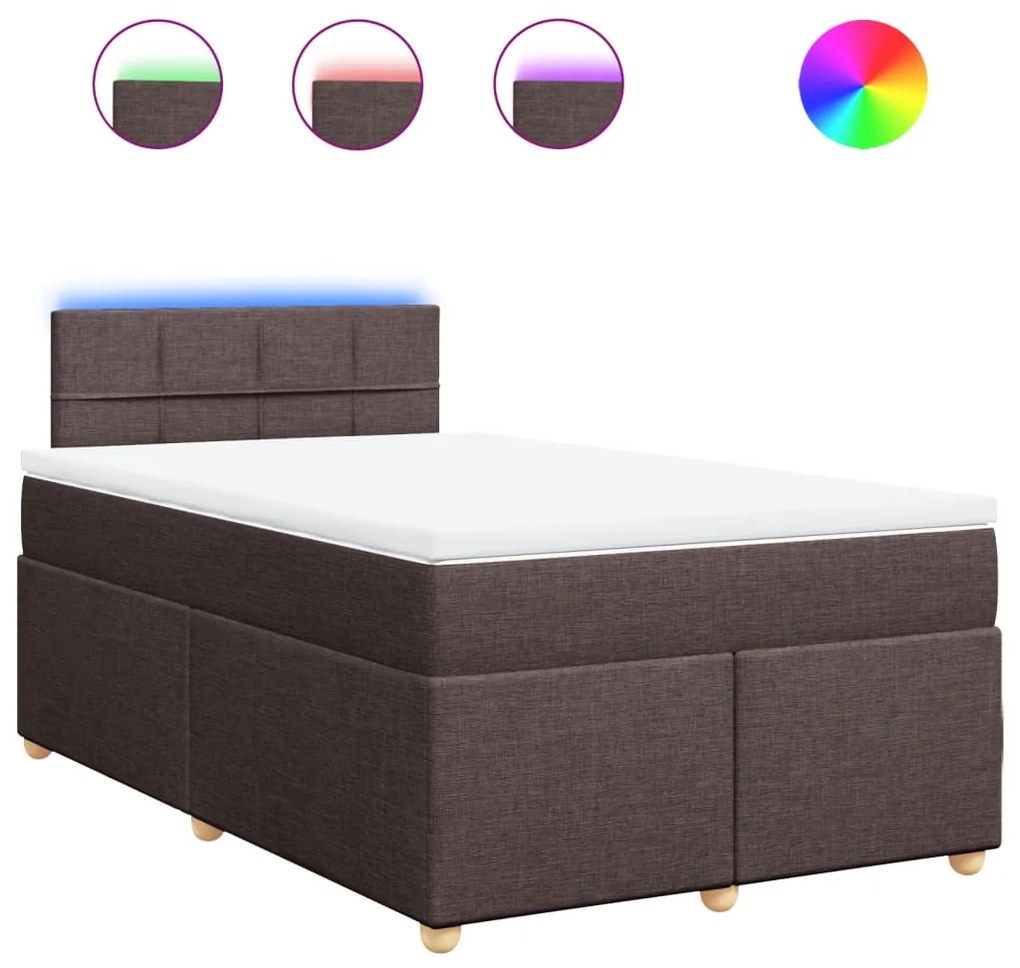 ΚΡΕΒΑΤΙ BOXSPRING ΜΕ ΣΤΡΩΜΑ ΣΚΟΥΡΟ ΚΑΦΕ 120X190 ΕΚ ΥΦΑΣΜΑΤΙΝΟ 3288922