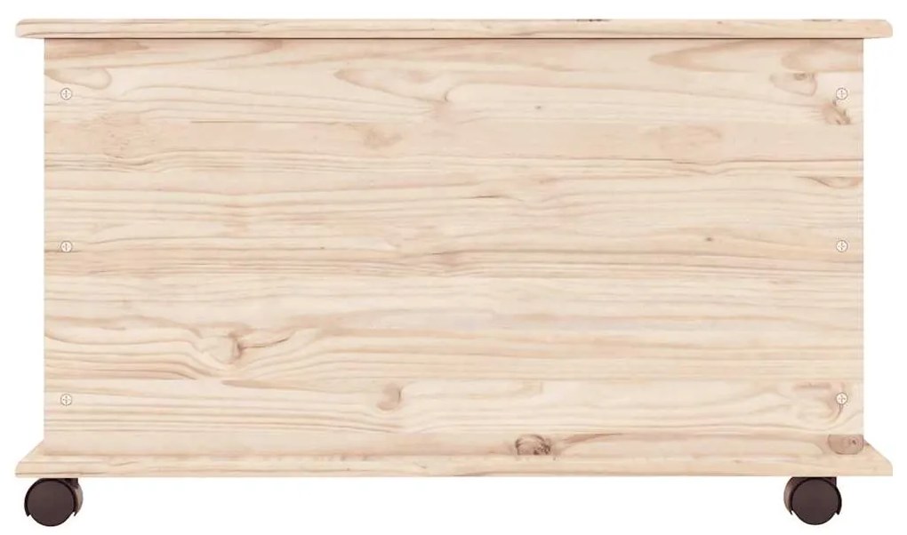 vidaXL Μπαούλο με Ρόδες ALTA 73x39,5x43 εκ. από Μασίφ Ξύλο Πεύκου