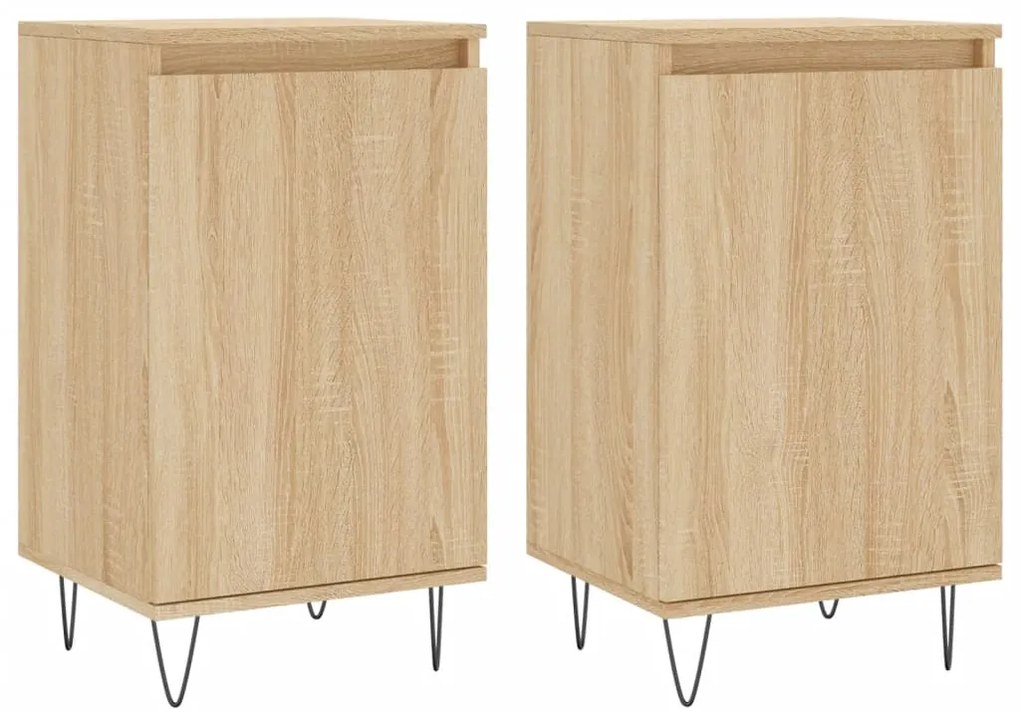 vidaXL Ντουλάπια 2 τεμ. Sonoma Δρυς 40x35x70 εκ. Επεξεργασμένο Ξύλο