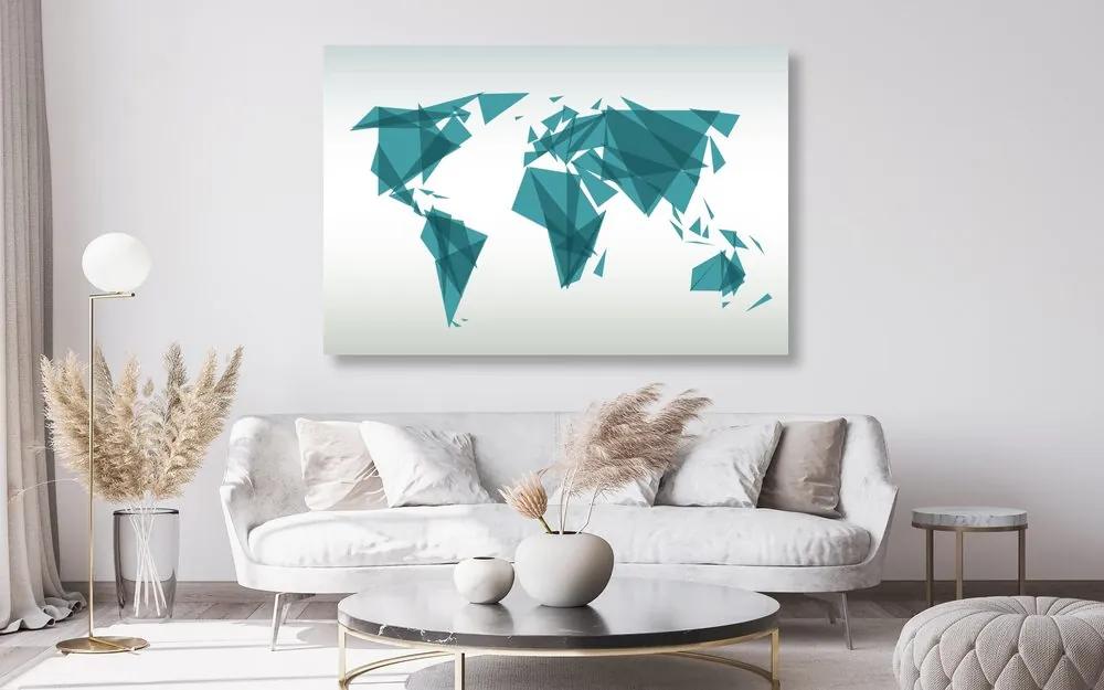 Εικόνα στον γεωμετρικό παγκόσμιο χάρτη φελλού - 120x80  color mix