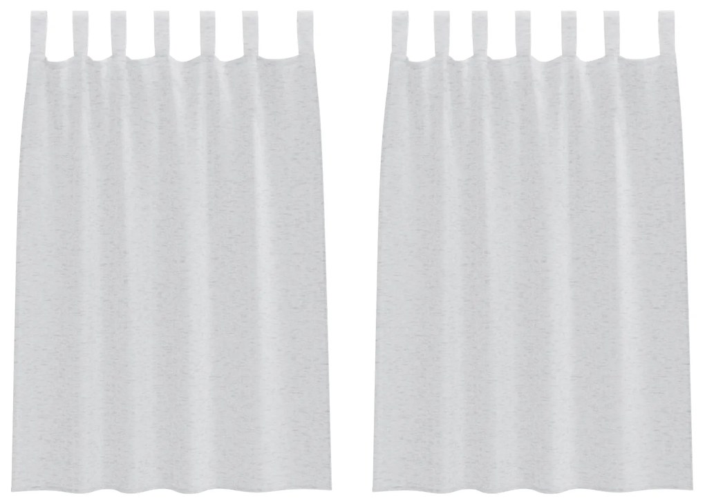vidaXL Κουρτίνες 2 pcs Ανοιχτό γκρι 140 x 140 εκ. Πολυεστέρας