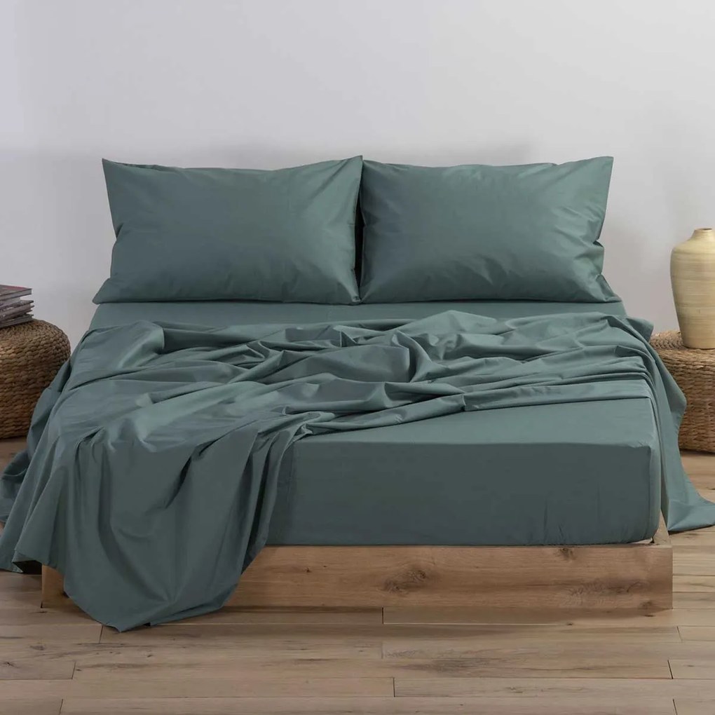 Σεντόνι Μονό Επίπεδο (170x270) Nef-Nef Homeware Basic Πράσινο