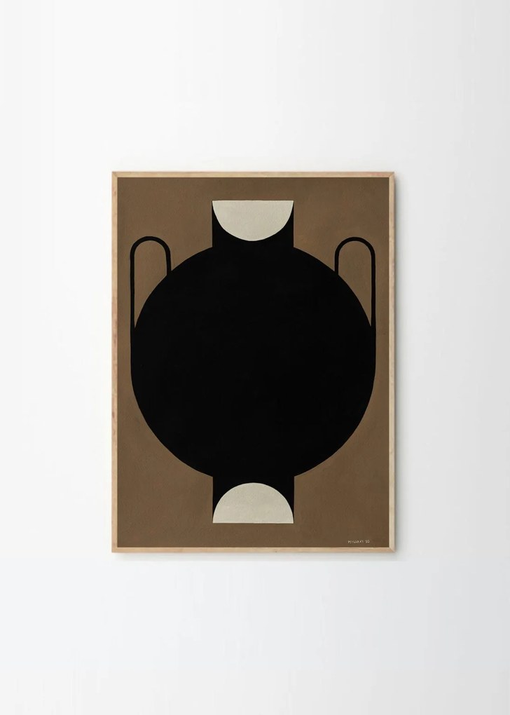 Silhouette of a Vase 11 Studio Paradissi Πόστερ (50x70cm) Μαύρο Paper THE POSTER CLUB