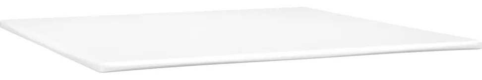 vidaXL Κρεβάτι Boxspring με Στρώμα Λευκό 200x200 εκ. Συνθετικό Δέρμα