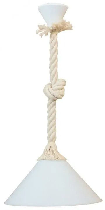 Φωτιστικό Οροφής Conos/30 Rope 31-1055 Mac-WH White Heronia Σχοινί, Πλαστικό