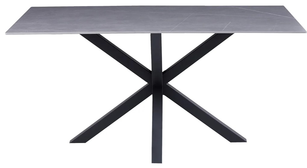 ΤΡΑΠΕΖΙ ΣΑΛΟΝΙΟΥ HM9470.05 GREY MARBLE-ΜΑΥΡΗ ΜΕΤΑΛ.ΒΑΣΗ 120x60x45,5Yεκ.