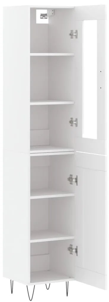 vidaXL Ντουλάπι Λευκό 34,5 x 34 x 180 εκ. από Επεξεργασμένο Ξύλο