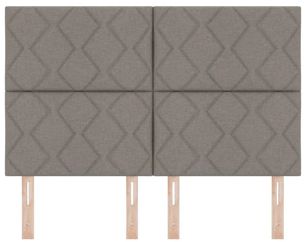 vidaXL Κεφαλάρι με φώτα λωρίδας LED με κεφαλάρι Taupe 160 cm ύφασμα