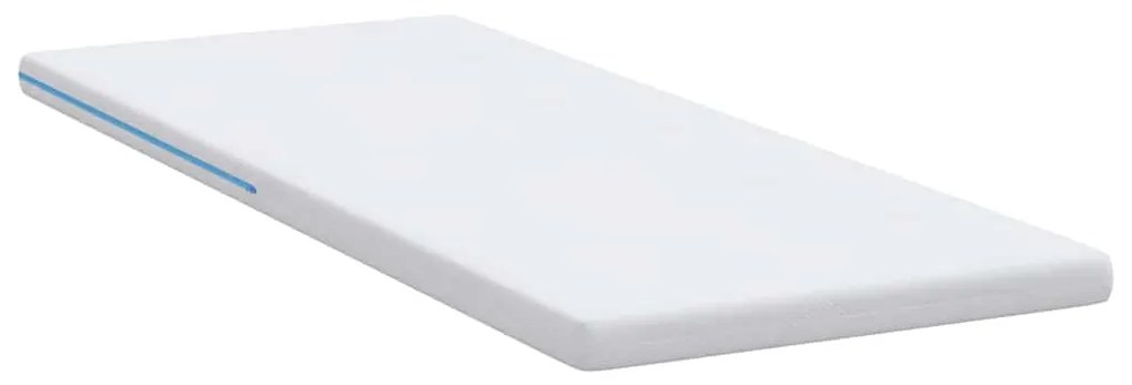 vidaXL Στρώμα επικάλυψης Λευκό 200 x 200 x 7 εκ. Υφασμα Jacquard