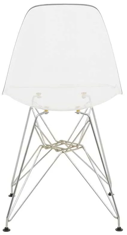 Καρέκλα Adelle pakoworld PP διάφανο-inox πόδι 46x55x81εκ