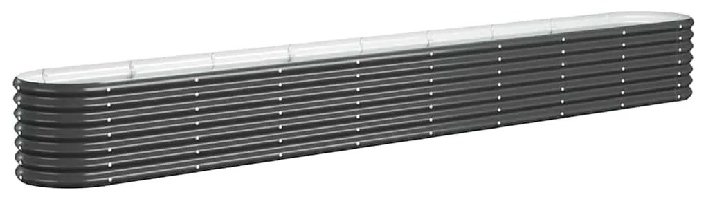 vidaXL Ζαρντινιέρα Ανθρακί 332x40x36 εκ Γαλβανισμένος χάλυβας